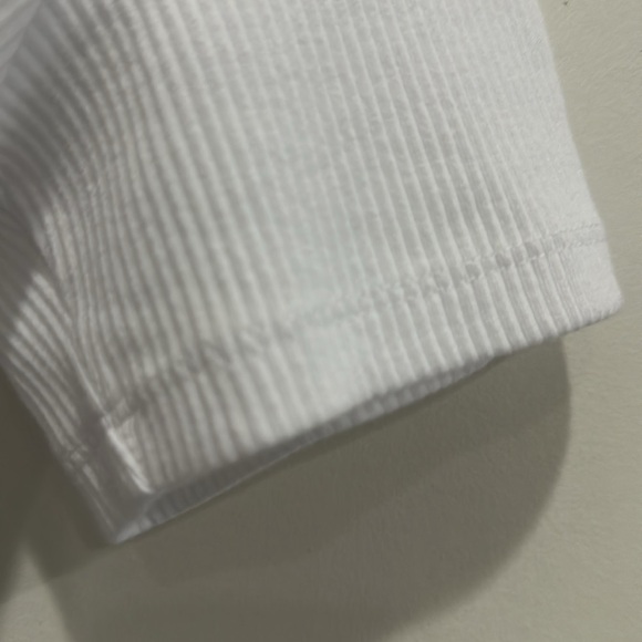 J crew White ribbed polo tee - Picture 7 of 8